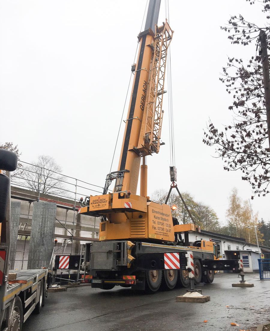 Hallenneubau von Autoteile Feist aus Thum OT Herold im Erzgebirge