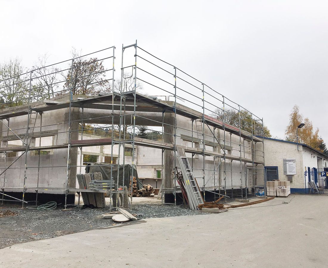 Hallenneubau von Autoteile Feist aus Thum OT Herold im Erzgebirge