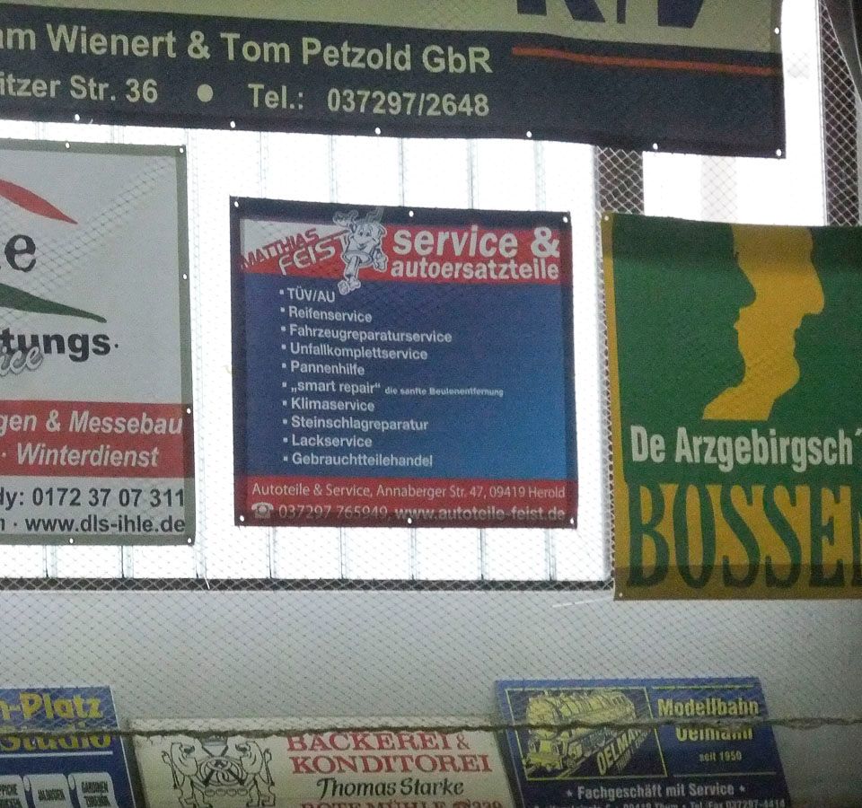 Sponsoring und Banner von Autoteile Feist aus Thum OT Herold im Erzgebirge