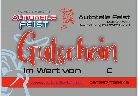 Autoteile Feist | Gutschein