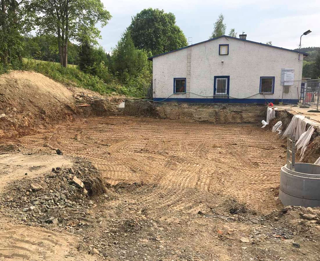 Hallenneubau von Autoteile Feist aus Thum OT Herold im Erzgebirge