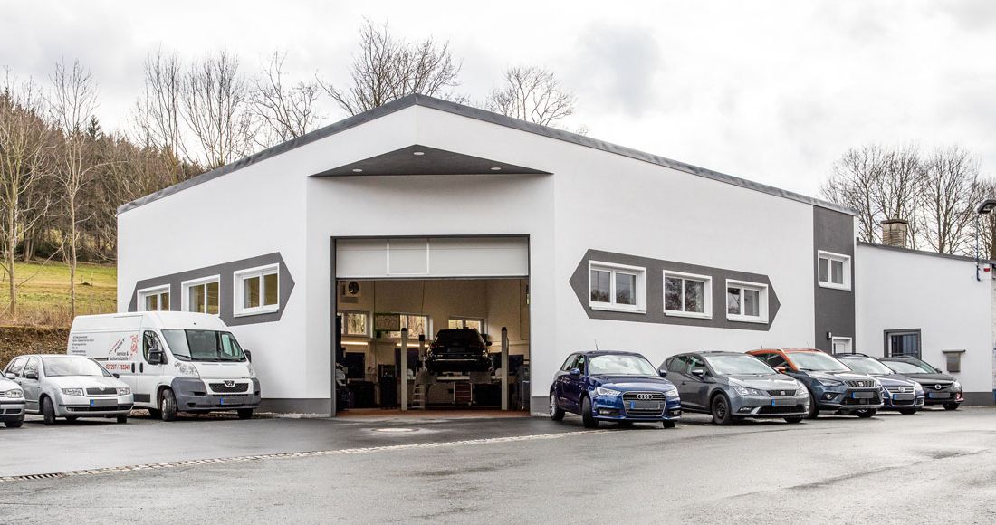 Hallenneubau von Autoteile Feist aus Thum OT Herold im Erzgebirge