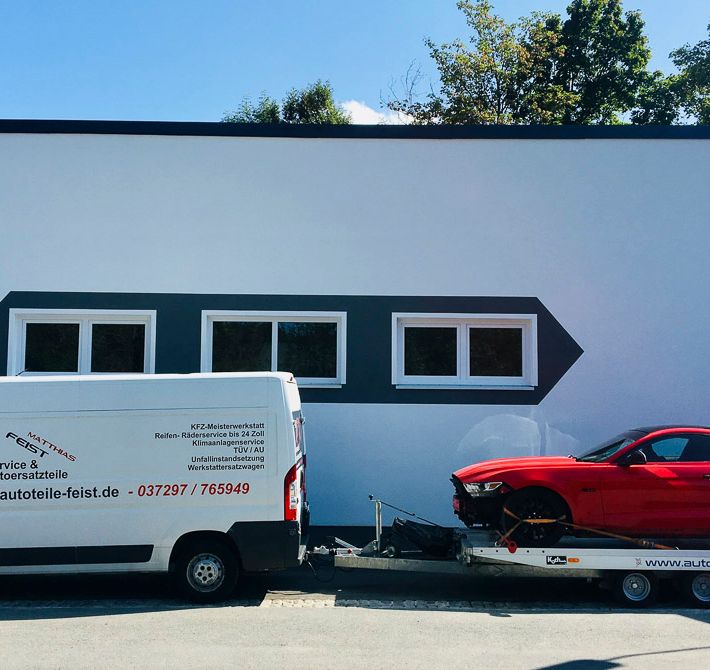 Abschleppservice/ Pannenhilfe/ Fahrzeugtransport mit Autoteile Feist aus Thum OT Herold im Erzgebirge