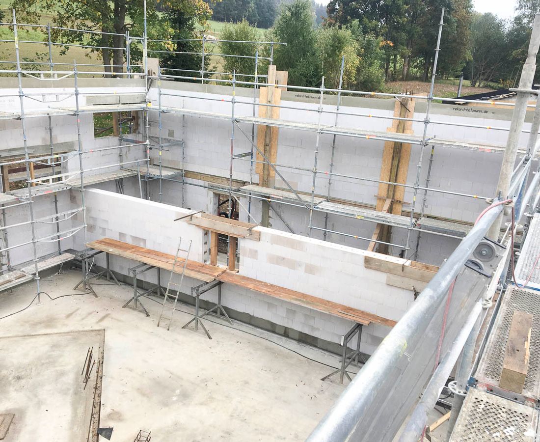 Hallenneubau von Autoteile Feist aus Thum OT Herold im Erzgebirge